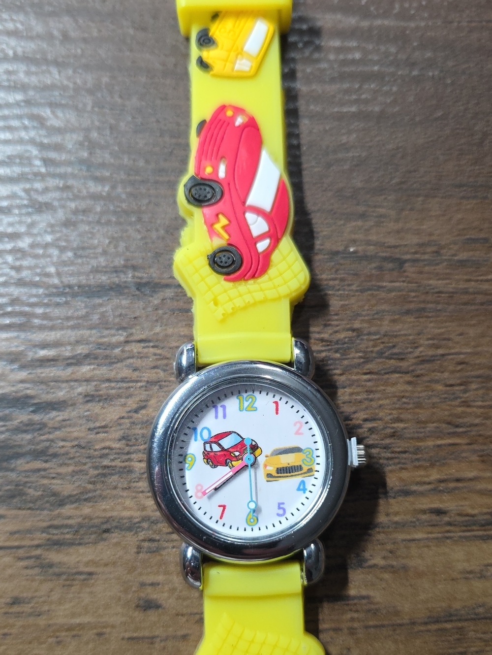 Kids Yellow Car-Themed Analog Watch - Brand Unspecified